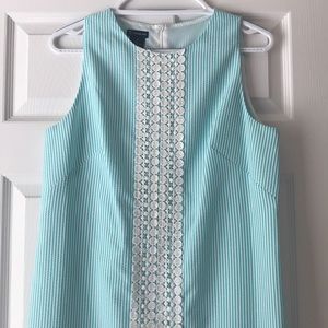 Blue and white gingham sundress